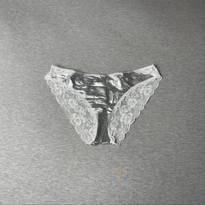 Victoria’s Secret Dream Angels Silver Faux Metallic Cheekini Panty